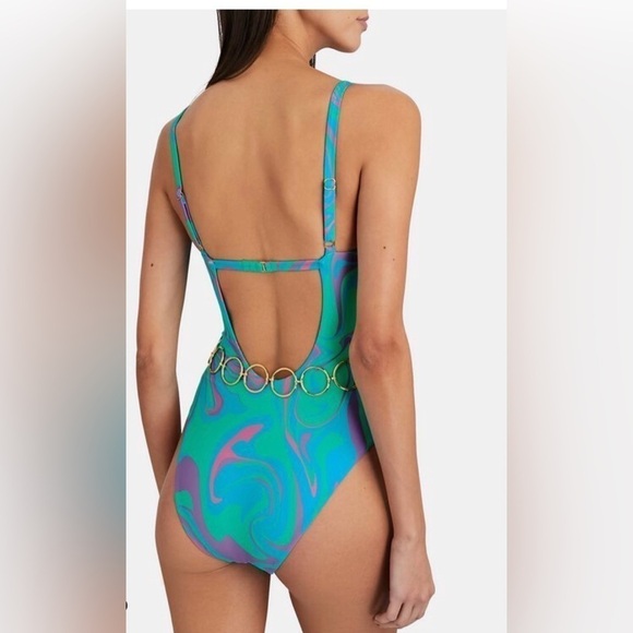 NWOT WeWoreWhat Danielle Belted One-Piece Swimsuit Size XS - Picture 3 of 8